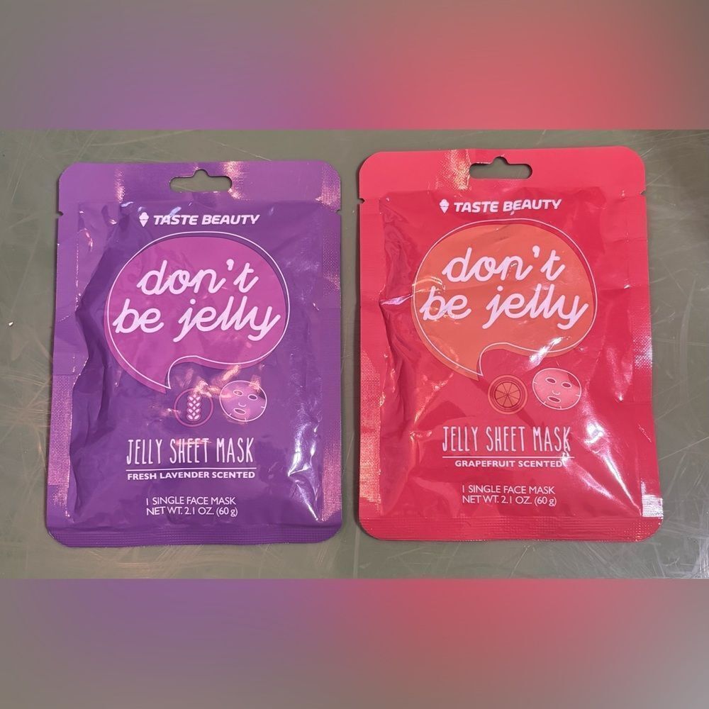 Taste Beauty Purple and Red Jelly Sheet Mask Set